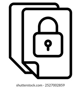 Data Protection Cyber Security icon illustration