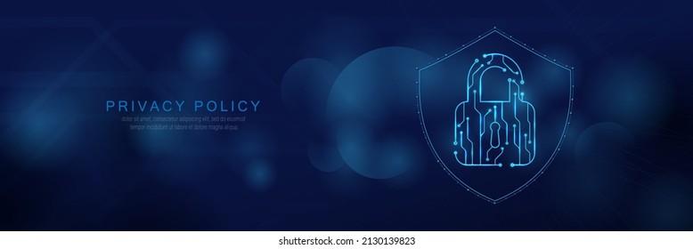 Data protection cyber security privacy. Technology security. Shield and Padlocks icon. Vector illustration