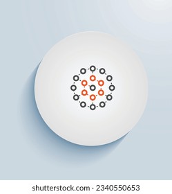 Data Protection Dashboard icon vector design