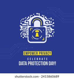 Data Protection Day, 28th January. Vector Template.