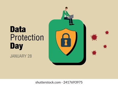 Data Protection Day illustration. Personal Information and Privacy Protection Day.