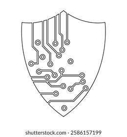 Data Protection Digital Security, Artificial Intelligence Security, Cyber Defense AI Security, Technology Shield Icons – AI, Cybersecurity Data Privacy Symbol, AI-Based Cyber Protection