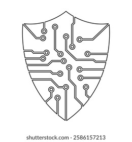 Data Protection Digital Security, Artificial Intelligence Security, Cyber Defense AI Security, Technology Shield Icons – AI, Cybersecurity Data Privacy Symbol, AI-Based Cyber Protection