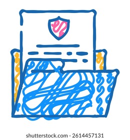 data protection doodle icon sketch vector. data protection sign. isolated symbol illustration
