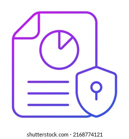 data protection Finance Related Vector Line Icon. Editable Stroke Pixel Perfect.