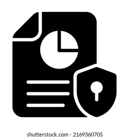 Das Symbol für den Datenschutz bei der Finanzierung von Vektorgrafiken. Bearbeitbarer Stroke Pixel perfekt.