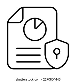 data protection Finance Related Vector Line Icon. Editable Stroke Pixel Perfect.