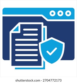Datenschutz Flat Blue Symbolstil
