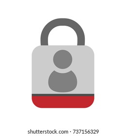 Data protection flat icon, flat style