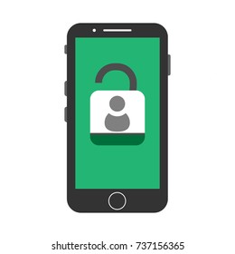 Data protection flat icon, flat style