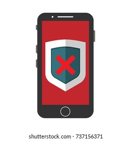 Data protection flat icon, flat style