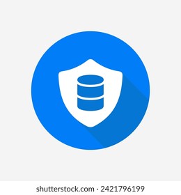 Data protection flat vector icon. Cyber security concept icon.