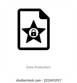 protección de datos y concepto de iconos gdpr