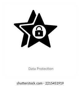 protección de datos y concepto de iconos gdpr