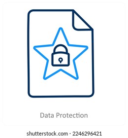 protección de datos y concepto de iconos gdpr