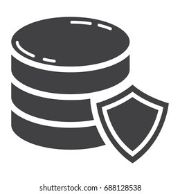 Data protection glyph icon, seo and development, server sign vector graphics, a solid pattern on a white background, eps 10.