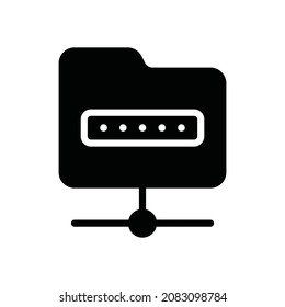 Data Protection glyph icon white background