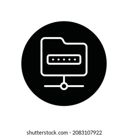 Data Protection glyph icon white background
