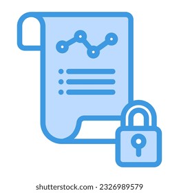 Data protection icon in blue style, use for website mobile app presentation