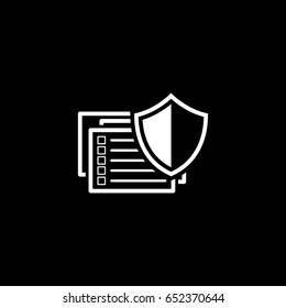 Data Protection Icon. Flat Design. Security Concept. Isolated Illustration.