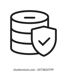 Icono de protección de datos Ideal para temas de seguridad y privacidad