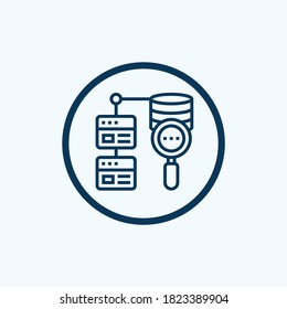 icono de protección de datos aislado en fondo blanco de Internet de la colección de cosas. icono de protección de datos moderno y moderno símbolo de protección de datos para logotipo, web, aplicación