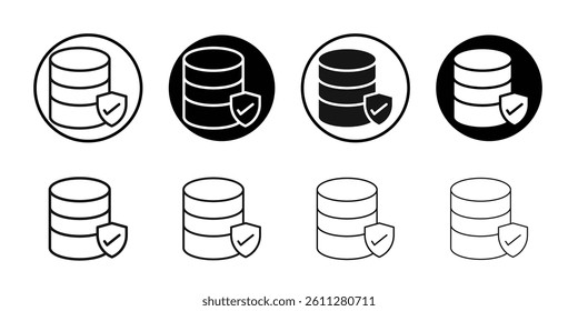 data protection icon Thin line art collection