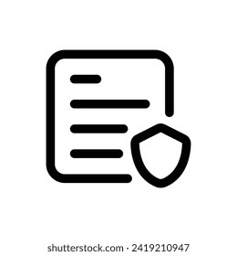 Data Protection icon in trendy outline style isolated on white background. Data Protection silhouette symbol for your website design, logo, app, UI. Vector illustration, EPS10.