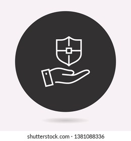 Data protection icon. Vector illustration isolated. Simple pictogram for graphic and web design.