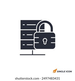 Data protection icon vector illustration. Data protection symbol isolated on white background