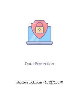 Data Protection icon in vector. Logotype