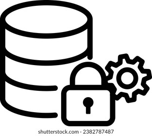 data protection icon vector data security symbol