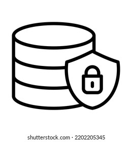 Data protection icon, vector symbol.