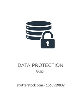Data protection icon vector. Trendy flat data protection icon from gdpr collection isolated on white background. Vector illustration can be used for web and mobile graphic design, logo, eps10