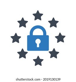 Data protection icon.safe,protect (vector illustration)