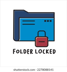 Iconos de línea de protección de datos. Icono de seguridad bloqueada de datos de carpetas . Seguridad de Internet y vector de ciberseguridad.