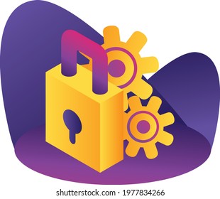 Data protection metaphors set. Database, cyber security, control, protection of computer services and electronic information colorful icons pack. Vector isolated concept metaphor illustrations