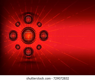 Data Protection The most effective. The virus will come to destroy. Or robbery from the criminals of the Internet. red background