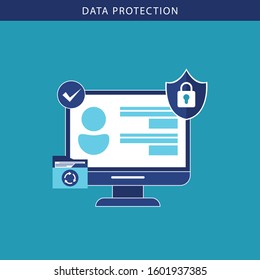 Data protection and Network security concept