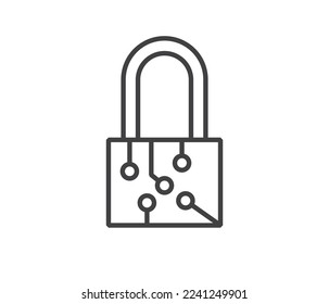 Data protection privacy concept. Padlock icon, vector.
