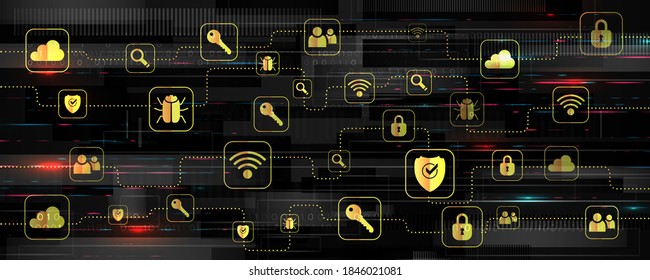 Data protection, privacy, and internet security concept. Cybersecurity for business and internet project. Vector illustration of data security services.