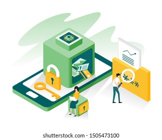 Data protection, privacy, personal data security and internet security concept
