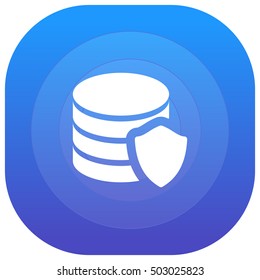 Data Protection Purple - blue circular UI/UX App Icon / Logo Design