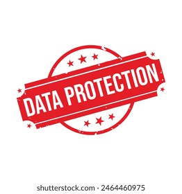 Data Protection Rubber stamp design. VECTOR ILLUSTRATION.