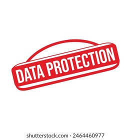 Data Protection Rubber stamp design. VECTOR ILLUSTRATION.