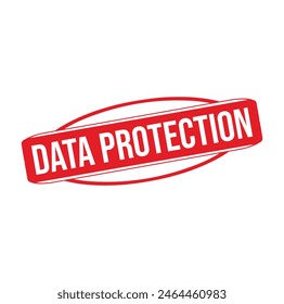 Data Protection Rubber stamp design. VECTOR ILLUSTRATION.