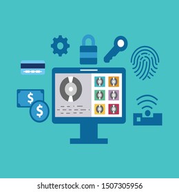 Data protection and safe confidentiality. - Illustration
