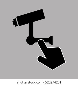 data protection smartphone surveillance camera vector illustration eps 10