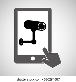 data protection smartphone surveillance vector illustration eps 10