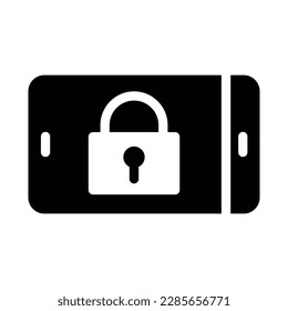 data protection solid icon illustration vector graphic